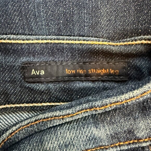 Citizens of Humanity Ava Low Rise Straight Leg Jeans Women's 26 Blue Distressed - Picture 14 of 16